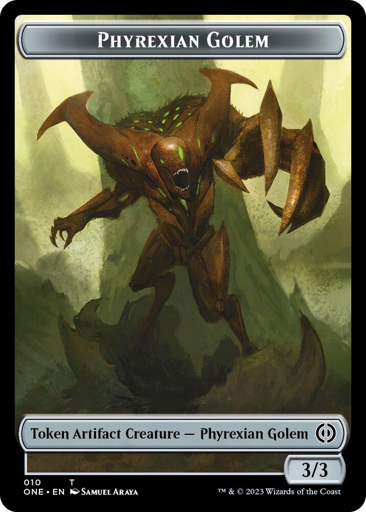 Rebel // Phyrexian Golem Double-sided Token (Back)