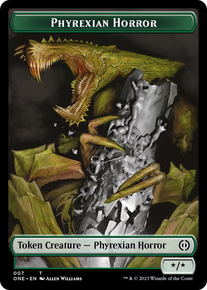 Phyrexian Mite (011) // Phyrexian Horror (007) Double-sided Token (Back)