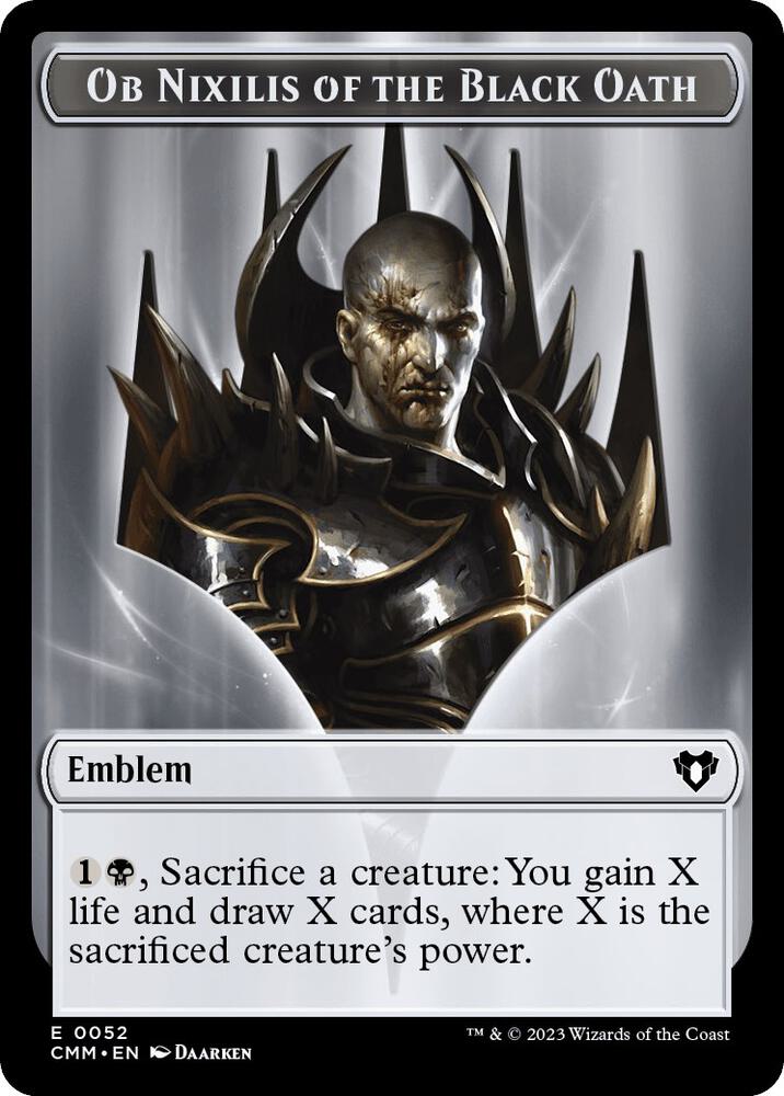 Zombie (0019) // Emblem - Ob Nixilis of the Black Oath Double-Sided Token (Back)