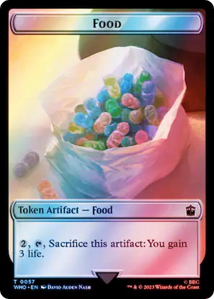 Horse // Food (0057) Double-Sided Token (Surge Foil) (Back)