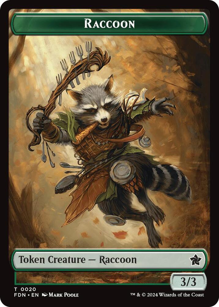 Elf Warrior // Raccoon Doubled-Sided Token (Back)