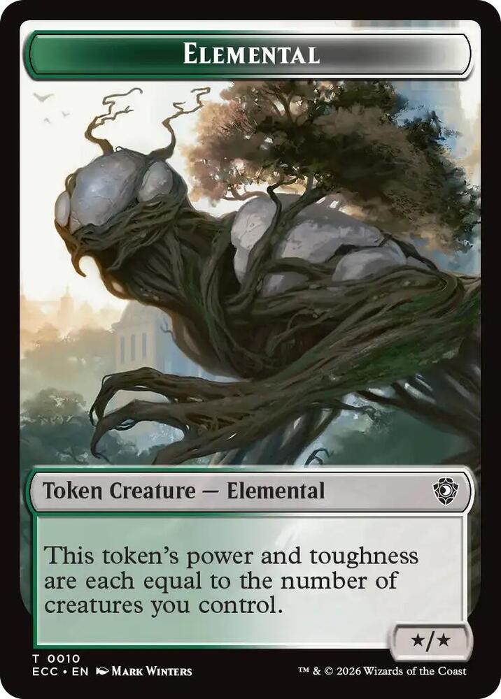 Rhino Warrior // Elemental (0010) Double-Sided Token (Back)